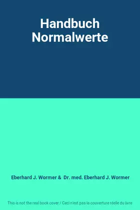 Couverture du produit · Handbuch Normalwerte