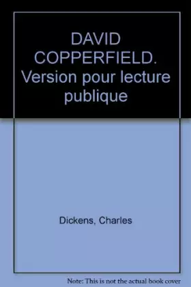 Couverture du produit · DAVID COPPERFIELD. Version pour lecture publique
