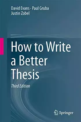 Couverture du produit · How to Write a Better Thesis