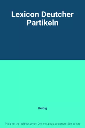 Couverture du produit · Lexicon Deutcher Partikeln