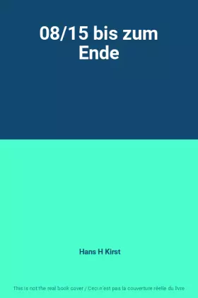 Couverture du produit · 08/15 bis zum Ende
