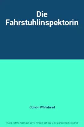 Couverture du produit · Die Fahrstuhlinspektorin