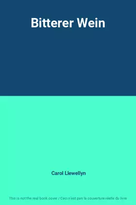 Couverture du produit · Bitterer Wein