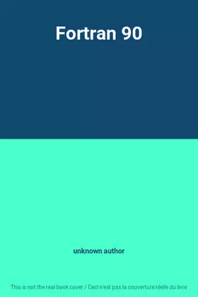 Couverture du produit · Fortran 90