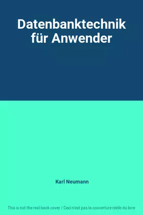 Couverture du produit · Datenbanktechnik für Anwender
