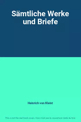 Couverture du produit · Sämtliche Werke und Briefe
