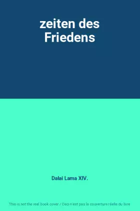 Couverture du produit · zeiten des Friedens
