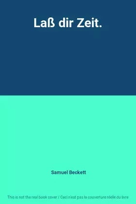 Couverture du produit · Laß dir Zeit.
