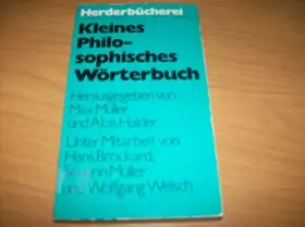 Couverture du produit · Kleines Philosophisches Worterbuch