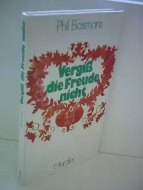 Couverture du produit · Vergiss die Freude nicht