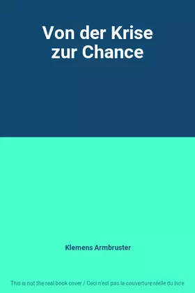 Couverture du produit · Von der Krise zur Chance