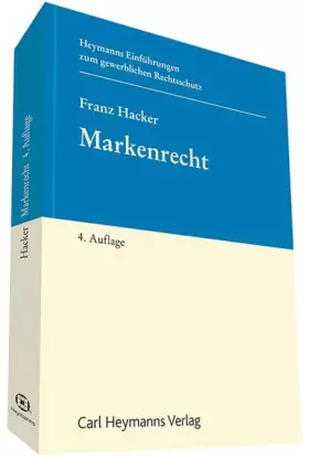 Couverture du produit · Markenrecht