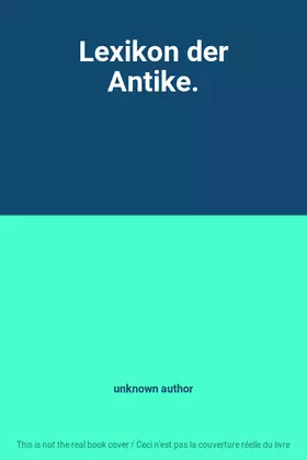 Couverture du produit · Lexikon der Antike.