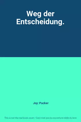Couverture du produit · Weg der Entscheidung.
