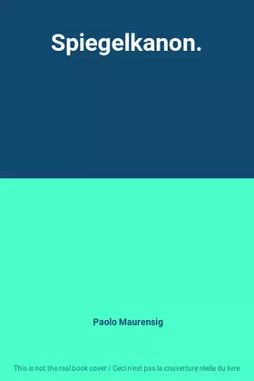 Couverture du produit · Spiegelkanon.