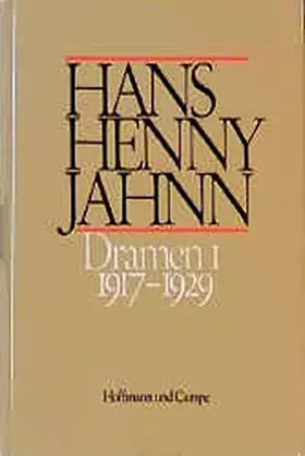 Couverture du produit · Dramen I 1917 - 1929.