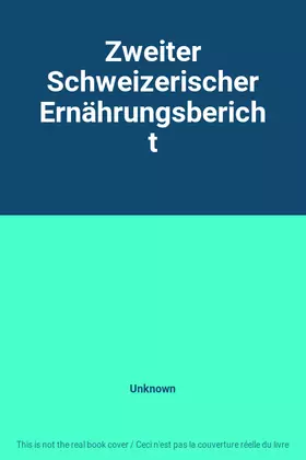 Couverture du produit · Zweiter Schweizerischer Ernährungsbericht