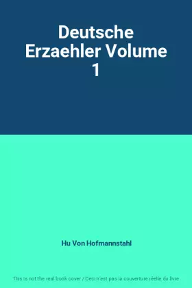 Couverture du produit · Deutsche Erzaehler Volume 1