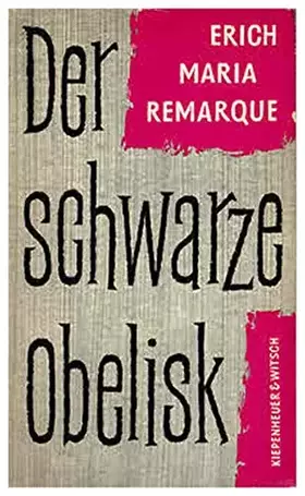 Couverture du produit · Der schwarze Obelisk: Geschichte einer verspäteten Jugend