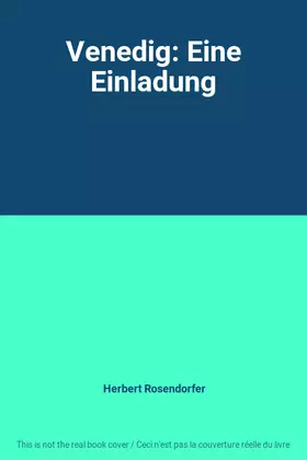 Couverture du produit · Venedig: Eine Einladung