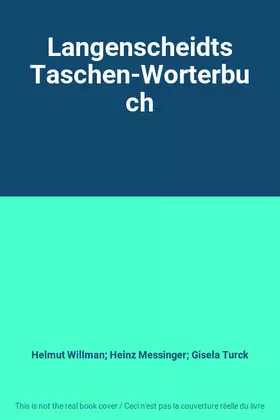 Couverture du produit · Langenscheidts Taschen-Worterbuch