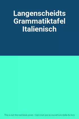 Couverture du produit · Langenscheidts Grammatiktafel Italienisch