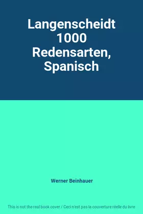 Couverture du produit · Langenscheidt 1000 Redensarten, Spanisch