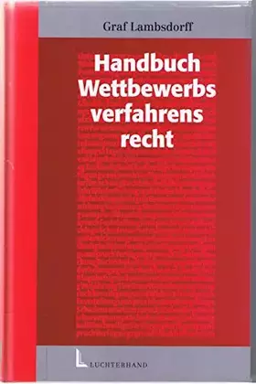 Couverture du produit · Handbuch des Wettbewerbsverfahrensrechts