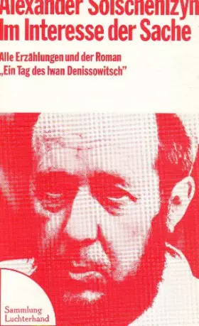 Couverture du produit · Im Interesse der Sache.