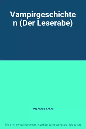 Couverture du produit · Vampirgeschichten (Der Leserabe)