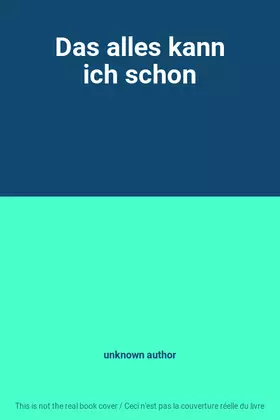 Couverture du produit · Das alles kann ich schon