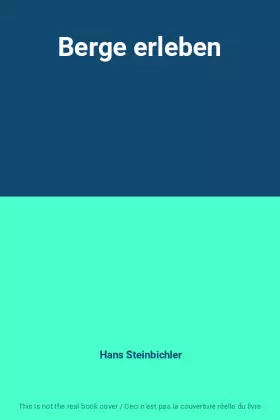 Couverture du produit · Berge erleben