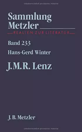 Couverture du produit · J.M.R. Lenz (Sammlung Metzler)