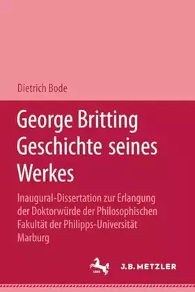 Couverture du produit · Georg Britting Geschichte seines Werkes