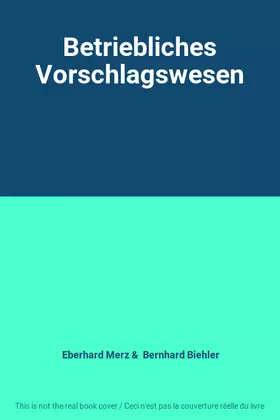 Couverture du produit · Betriebliches Vorschlagswesen