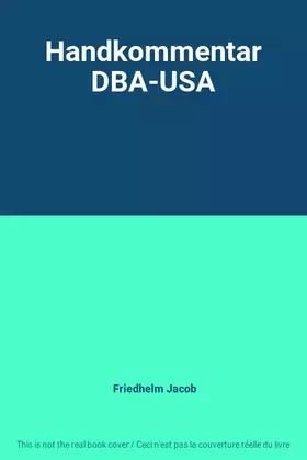 Couverture du produit · Handkommentar DBA-USA