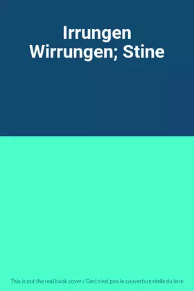 Couverture du produit · Irrungen Wirrungen; Stine