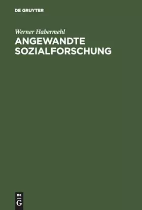 Couverture du produit · Angewandte Sozialforschung