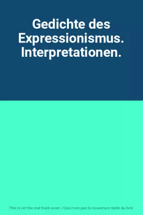 Couverture du produit · Gedichte des Expressionismus. Interpretationen.