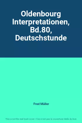 Couverture du produit · Oldenbourg Interpretationen, Bd.80, Deutschstunde