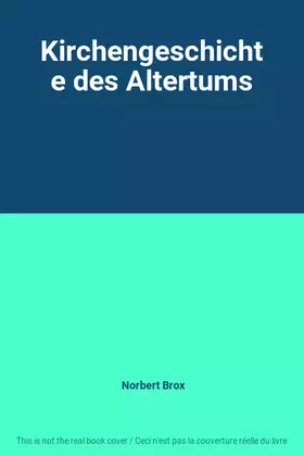 Couverture du produit · Kirchengeschichte des Altertums