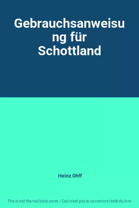 Couverture du produit · Gebrauchsanweisung für Schottland