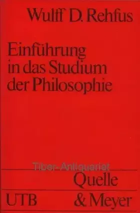 Couverture du produit · Einführung in das Studium der Philosophie.