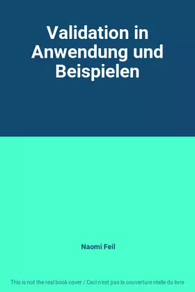 Couverture du produit · Validation in Anwendung und Beispielen