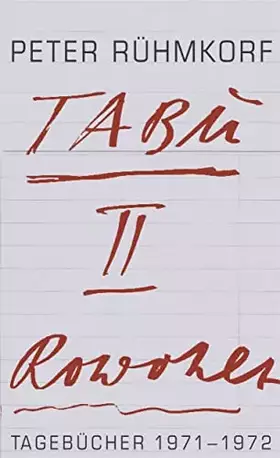 Couverture du produit · TABU II. Tagebücher 1971 - 1972.