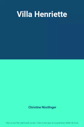 Couverture du produit · Villa Henriette