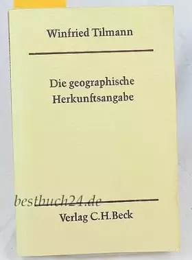 Couverture du produit · Die geographische Herkunftsangabe.