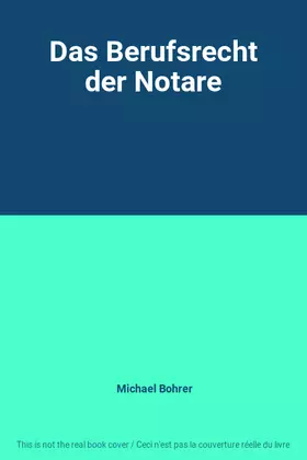 Couverture du produit · Das Berufsrecht der Notare