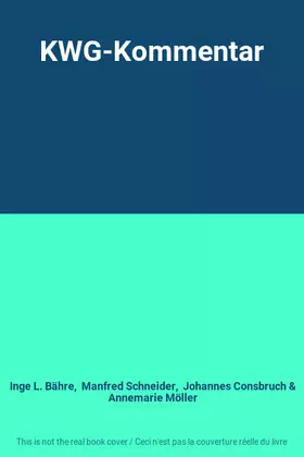 Couverture du produit · KWG-Kommentar