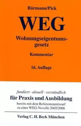 Couverture du produit · Wohnungseigentumsgesetz